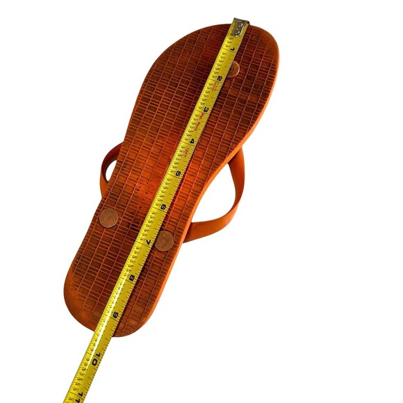 Tory Burch Womens Flipflop Thong Flat Orange Sandals Size 7 /7.5 - Picture 10 of 10